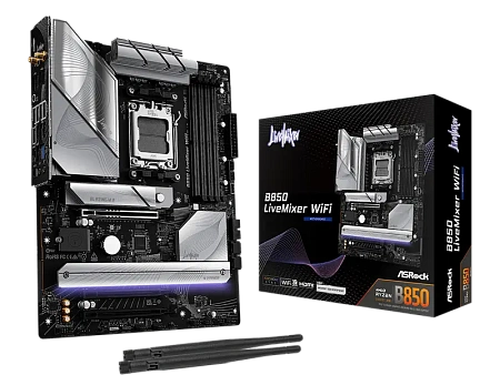 Материнская плата ASRock B850 LiveMixer WiFi, AM5, AMD B850, ATX Материнская плата ASRock B850 LiveMixer WiFi, AM5, AMD B850, ATX