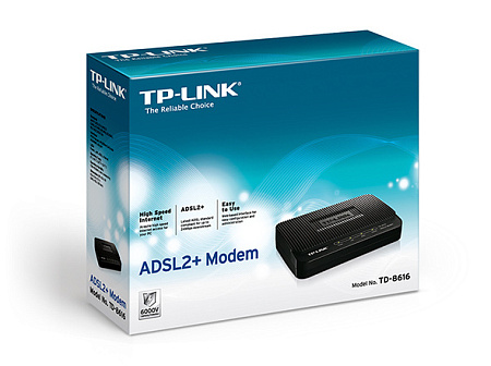 ADSL Modem TP-LINK "TD-8616",1xEthernet port, ADSL/ADSL2/ADSL2+, Splitter, Annex A ADSL Modem TP-LINK "TD-8616",1xEthernet port, ADSL/ADSL2/ADSL2+, Splitter, Annex A