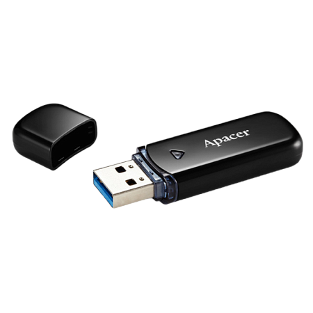 64GB USB3.1 Flash Drive Apacer "AH355", Black, Classic Cap (AP64GAH355B-1) 64GB USB3.1 Flash Drive Apacer "AH355", Black, Classic Cap (AP64GAH355B-1)