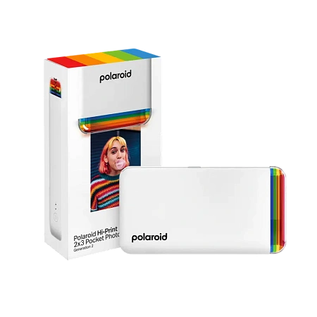 Фотопринтер Polaroid Hi-Print 2x3 Generation 2 + Paper, 54 x 86 мм, Белый