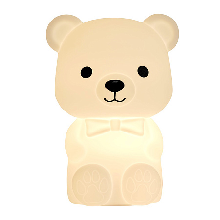 Cute Series Bear Silicone Night Light, White Cute Series Bear Silicone Night Light, White
