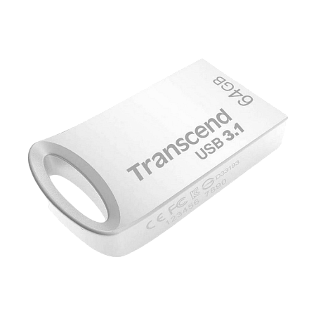 USB Flash накопитель Transcend JetFlash 710, 64Гб, Серебристый