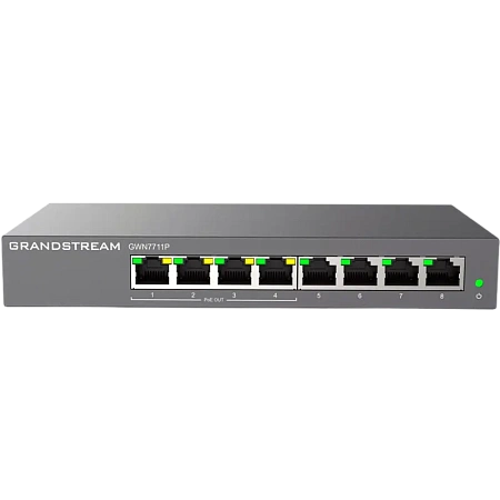 PoE коммутатор Grandstream GWN7711P, 4x IEEE 802.3af/at PoE коммутатор Grandstream GWN7711P, 4x IEEE 802.3af/at