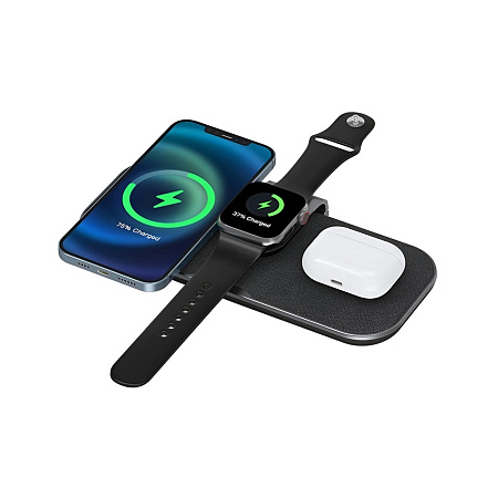 WIWU Wireless Charger 3 in 1 Power Air, Black WIWU Wireless Charger 3 in 1 Power Air, Black