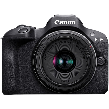 DC Canon EOS R100 Black & RF-S 18-45mm f/4.5-6.3 IS STM & RF-S 55-210mm f/5-7.1 IS STM KIT