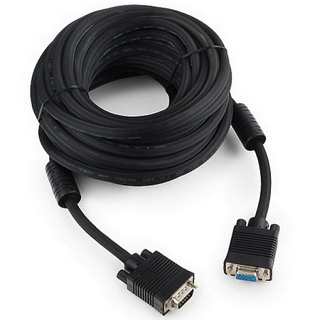 Cable VGA Premium Extension 10.0m, HD15M/HD15F Black, Cablexpert, dual-shield w/2*ferrite core Cable VGA Premium Extension 10.0m, HD15M/HD15F Black, Cablexpert, dual-shield w/2*ferrite core