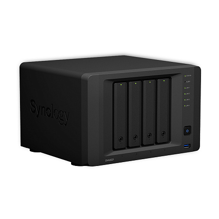 SYNOLOGY "DVA3221" Deep Learning NVR, 4-bay, Intel Atom 4-core 2.1GHz, GTX 1650, 8Gb, 4x1GbE, COM SYNOLOGY "DVA3221" Deep Learning NVR, 4-bay, Intel Atom 4-core 2.1GHz, GTX 1650, 8Gb, 4x1GbE, COM