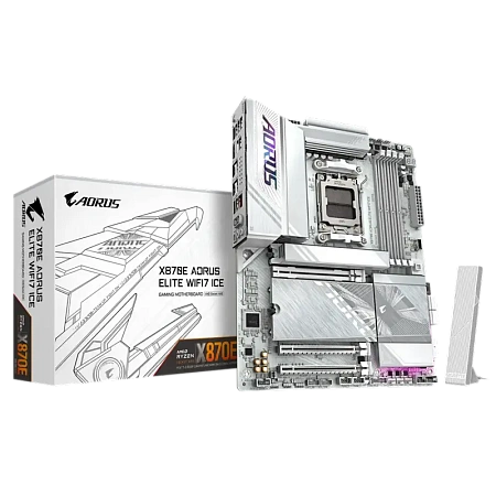 Материнская плата Gigabyte X870E A ELITE WF7 ICE, AM5, AMD X870E, ATX Материнская плата Gigabyte X870E A ELITE WF7 ICE, AM5, AMD X870E, ATX