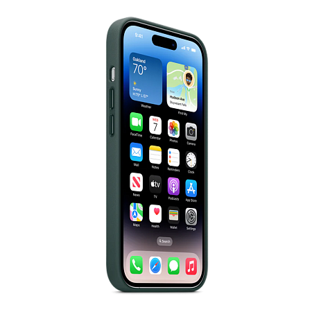 Case Original Leather with MagSafe for iPhone 14 Pro, Forest Green