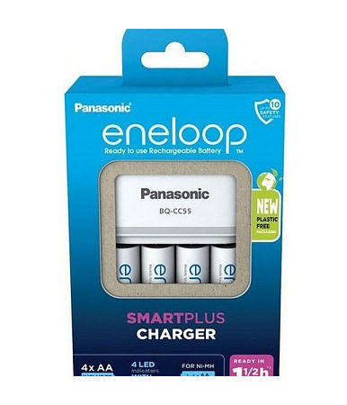 Panasonic "Smart-Quick" Charger 4-pos AA/AAA + 4AA 2000mAh, K-KJ55MCD40E Panasonic "Smart-Quick" Charger 4-pos AA/AAA + 4AA 2000mAh, K-KJ55MCD40E