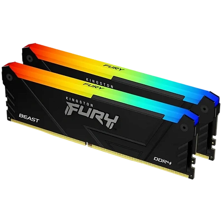 Оперативная память Kingston FURY Beast RGB, DDR4 SDRAM, 3200 МГц, 16Гб, KF432C16BB2AK2/16 Оперативная память Kingston FURY Beast RGB, DDR4 SDRAM, 3200 МГц, 16Гб, KF432C16BB2AK2/16