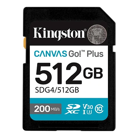 Карта памяти Kingston Canvas Go! Plus, 512Гб (SDG4/512GB)