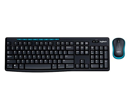 Клавиатура и мышь Logitech MK275, Беспроводное, Черный/Синий