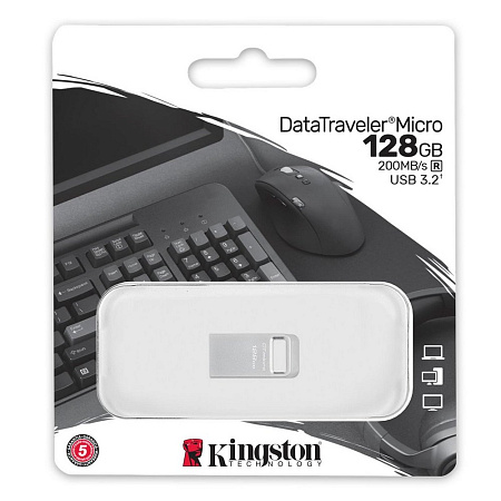 128GB USB3.2 Flash Drive Kingston DataTravaler Micro (DTMC3G2/128), Premium Metal Case (R:200MB/s) 128GB USB3.2 Flash Drive Kingston DataTravaler Micro (DTMC3G2/128), Premium Metal Case (R:200MB/s)