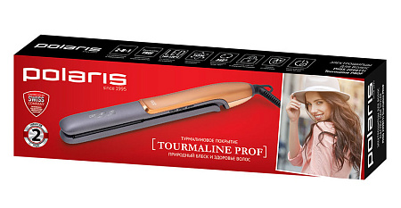 Выпрямитель для волос Polaris Tourmaline PROF PHSS 2098TTi, Чёрный | Золотистый