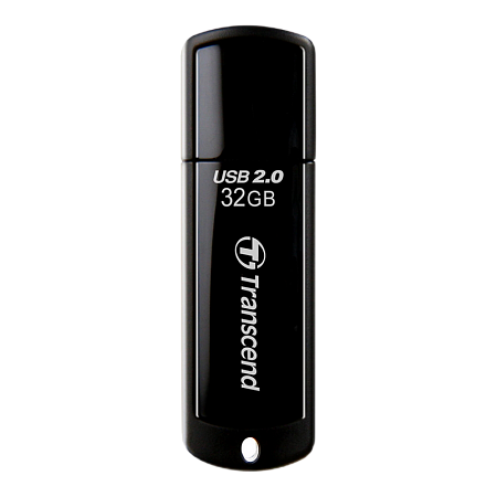  32GB USB2.0 Flash Drive Transcend "JetFlash  350", Black, Classic Cap (R/W:18/8MB/s)