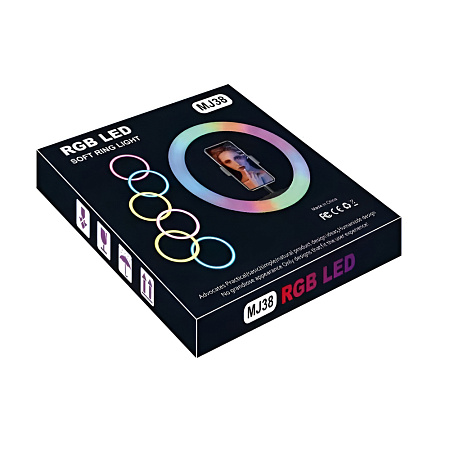 Selfie Ring RGB Light 16" MJ38 with Tripod 2.1m, Bag and Remote Control Selfie Ring RGB Light 16" MJ38 with Tripod 2.1m, Bag and Remote Control