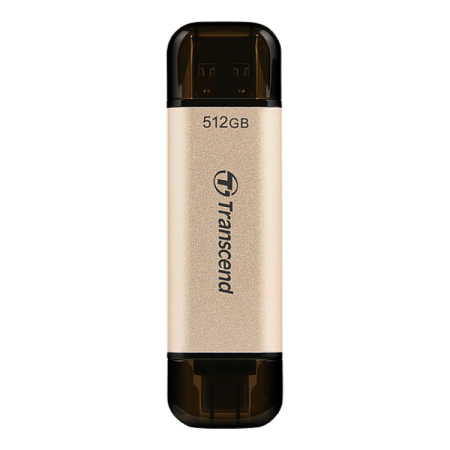  512GB USB3.1/Type-C Flash Drive  Transcend "JetFlash 930C", Gold, Classic Cap,OTG (R/W:420/400MB/s)