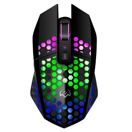 Gaming Wireless Mouse SVEN RX-G940W, 800-3600 dpi, 7 buttons, 98g., Ambidextrous, Silent, RGB, 600mA
