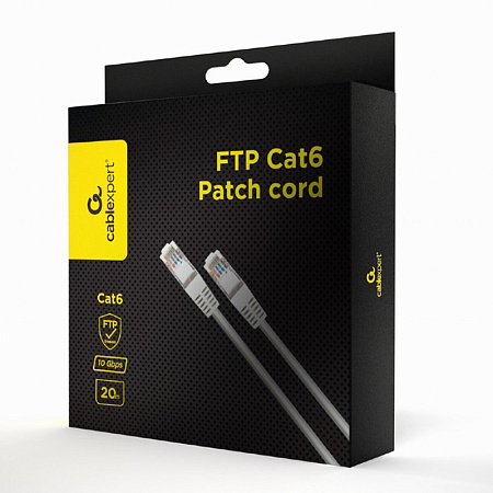   Retail pack Patch Cord Cat.6/FTP,  20m,  PPB6-20M, Cablexpert