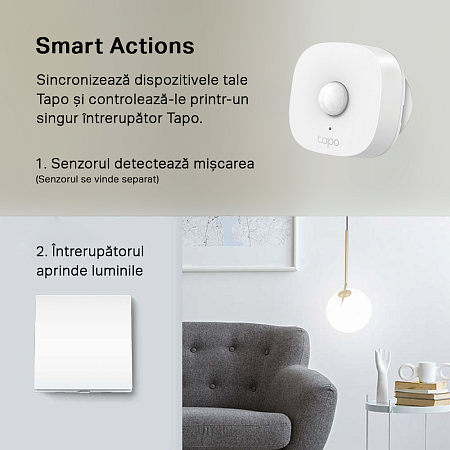 TP-Link Wireless Smart Light Switch "Tapo S210", White, 1-Gang TP-Link Wireless Smart Light Switch "Tapo S210", White, 1-Gang