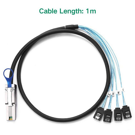 RAID Cable SFF-8088 TO 4x SATA, 1m RAID Cable SFF-8088 TO 4x SATA, 1m