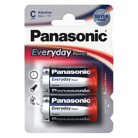 C size Panasonic "EVERDAY Power" 1.5V, Alkaline, Blister*2, LR14REE/2BR C size Panasonic "EVERDAY Power" 1.5V, Alkaline, Blister*2, LR14REE/2BR