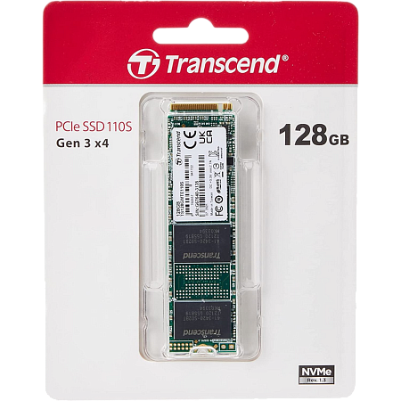 .M.2 NVMe SSD     128GB Transcend 110S [PCIe 3.0x4, R/W:1500/550MB/s, 95/130K IOPS, 50TBW, 3DTLC]
