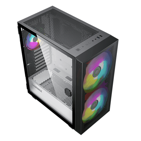 Case ATX GAMEMAX Aero, w/o PSU, 0.5mm, 2x200mm & 1x120mm ARGB fans, ARGB+PWM Hub, Front Mesh, TG, DF Case ATX GAMEMAX Aero, w/o PSU, 0.5mm, 2x200mm & 1x120mm ARGB fans, ARGB+PWM Hub, Front Mesh, TG, DF