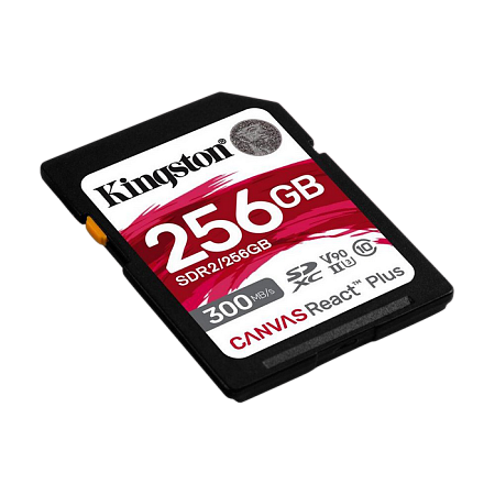 .256GB SDXC Card (Class 10) UHS-II , U3, Kingston Canvas React Plus "SDR2/256GB" (R/W:300/260MB/s) .256GB SDXC Card (Class 10) UHS-II , U3, Kingston Canvas React Plus "SDR2/256GB" (R/W:300/260MB/s)
