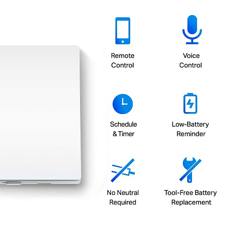 TP-Link Wireless Smart Light Switch "Tapo S210", White, 1-Gang TP-Link Wireless Smart Light Switch "Tapo S210", White, 1-Gang