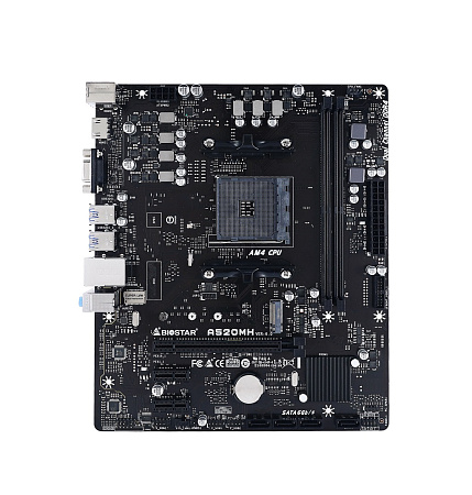 . Biostar A520MH, Socket AM4, AMD A520, Dual 2xDDR4-4933, APU AMD graphics, VGA, HDMI, 1xPCIe X16, 4xSATA3, RAID, 1xM.2 Slot, 2xPCIe X1, ALC887 HDA, G,процессоры ,оперативная память, ssd, M2, hdd, кейсы