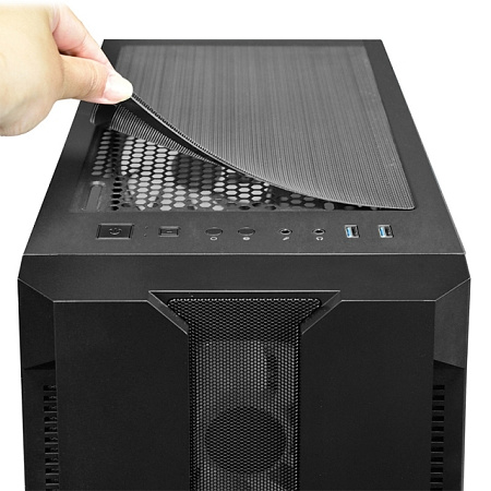 Case ATX Chieftec HUNTER, w/o PSU, 0.5mm, 4x120mm ARGB fans, ARGB Hub, Front Mesh, Tempered Glass, 2