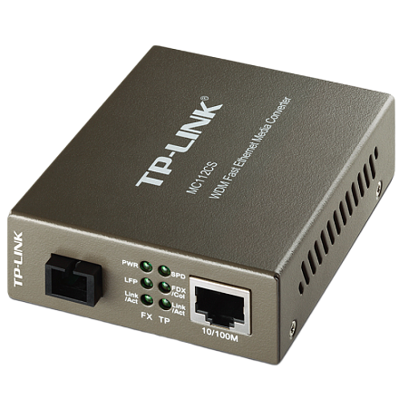 10/100M RJ45 to 100M, TP-Link single-mode SC fiber (WDM) Converter MC112CS, F-duplex, up to 20Km 10/100M RJ45 to 100M, TP-Link single-mode SC fiber (WDM) Converter MC112CS, F-duplex, up to 20Km