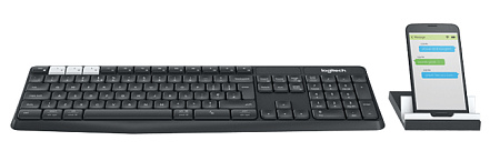 Клавиатура Logitech K375s, Беспроводное, Графитовый