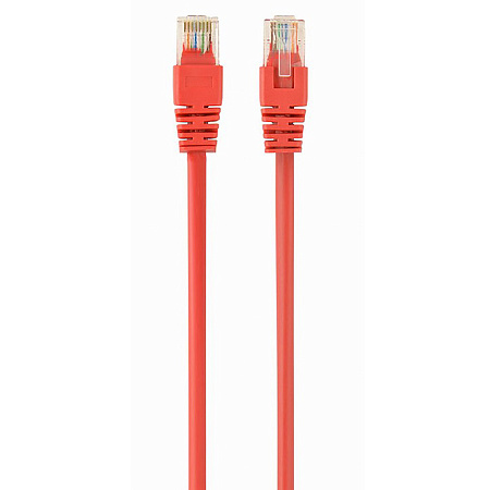 0.5m, Patch Cord  Red, PP12-0.5M/R, Cat.5E, Cablexpert, molded strain relief 50u" plugs