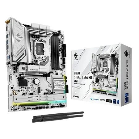 Материнская плата ASRock B860 STEEL LEGEND WIFI, LGA1851, Intel B860, ATX Материнская плата ASRock B860 STEEL LEGEND WIFI, LGA1851, Intel B860, ATX