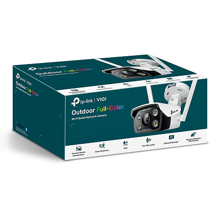 TP-Link Bullet Outdoor Network Camera "VIGI C340-W", 4mm, 4MP, Wi-Fi, Full-Color, IP66