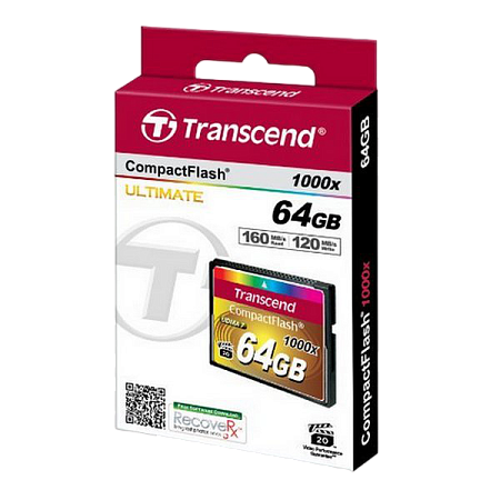 .64GB CompactFlash Card, Hi-Speed 1000X, Transcend "TS64GCF1000" (R/W: 160/120MB/s) .64GB CompactFlash Card, Hi-Speed 1000X, Transcend "TS64GCF1000" (R/W: 160/120MB/s)