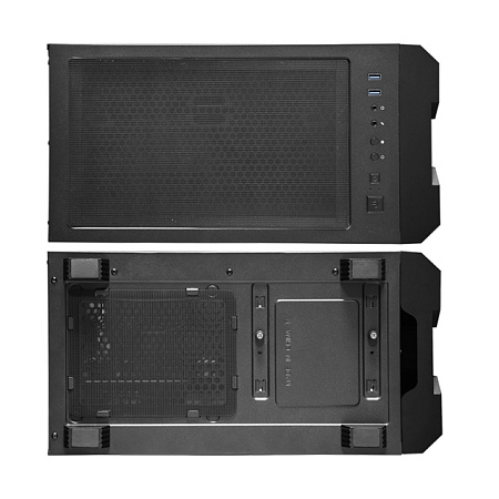 Case ATX Chieftec HUNTER, w/o PSU, 0.5mm, 4x120mm ARGB fans, ARGB Hub, Front Mesh, Tempered Glass, 2
