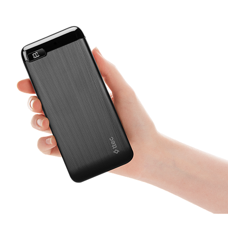ttec Powerbank 20.000 mAh LCD Power Slim, Black ttec Powerbank 20.000 mAh LCD Power Slim, Black