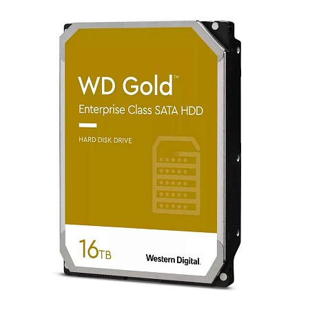 3.5" HDD 16.0TB-SATA-512MB Western Digital "Gold (WD161KRYZ)", Enterprise, 24/7, CMR, 7200rpm, 2.5M 