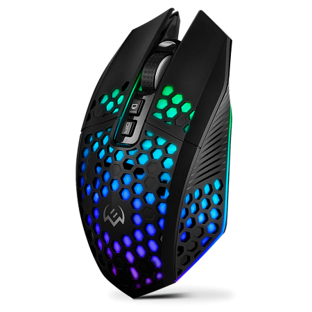Gaming Wireless Mouse SVEN RX-G940W, 800-3600 dpi, 7 buttons, 98g., Ambidextrous, Silent, RGB, 600mA
