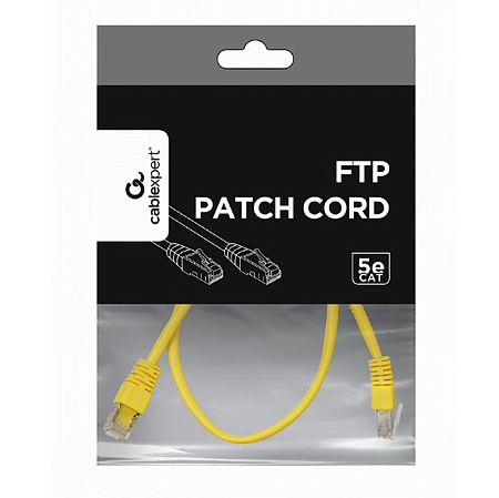 0.5m, FTP Patch Cord Yellow, PP22-0.5M/Y, Cat.5E, Cablexpert, molded strain relief 50u" plugs 0.5m, FTP Patch Cord Yellow, PP22-0.5M/Y, Cat.5E, Cablexpert, molded strain relief 50u" plugs