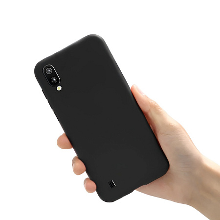 Helmet Case Liquid Silicone Samsung A01, Black
