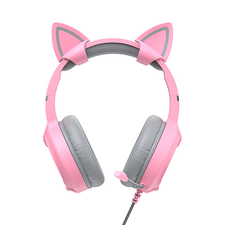 Gaming Headset Havit H2233d, 50mm driver, 20-20kHz, 20 Ohm, 100dB, 2.2m, 3.5mm+USB, RGB, Pink+Ears Gaming Headset Havit H2233d, 50mm driver, 20-20kHz, 20 Ohm, 100dB, 2.2m, 3.5mm+USB, RGB, Pink+Ears