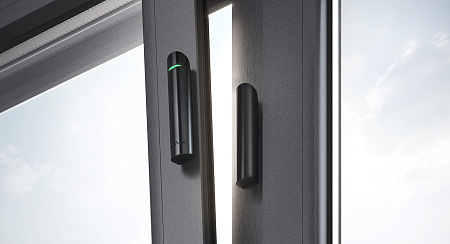 Ajax Wireless Security Opening Detector "DoorProtect Plus", Black, Accelerometer Ajax Wireless Security Opening Detector "DoorProtect Plus", Black, Accelerometer