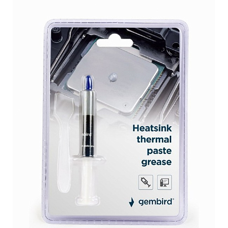 Thermal Paste Gembird, TG-G1.5-01 (1.5g, 4.5 W/m·K, 2.5 g/cm³, -50°C to +240°C) Thermal Paste Gembird, TG-G1.5-01 (1.5g, 4.5 W/m·K, 2.5 g/cm³, -50°C to +240°C)
