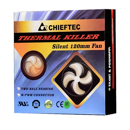 PC Case Fan Chieftec AF-1225PWM, 120x120x25 mm, Ball Bearing, 1650rpm, <32db, PWM, 4pin for PSU/Mole PC Case Fan Chieftec AF-1225PWM, 120x120x25 mm, Ball Bearing, 1650rpm, <32db, PWM, 4pin for PSU/Mole