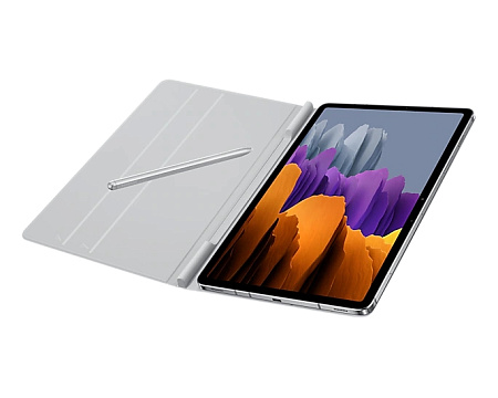 Чехол для планшета Samsung Tab S7 Book Cover, 11", Полиуретан, Светло-серый